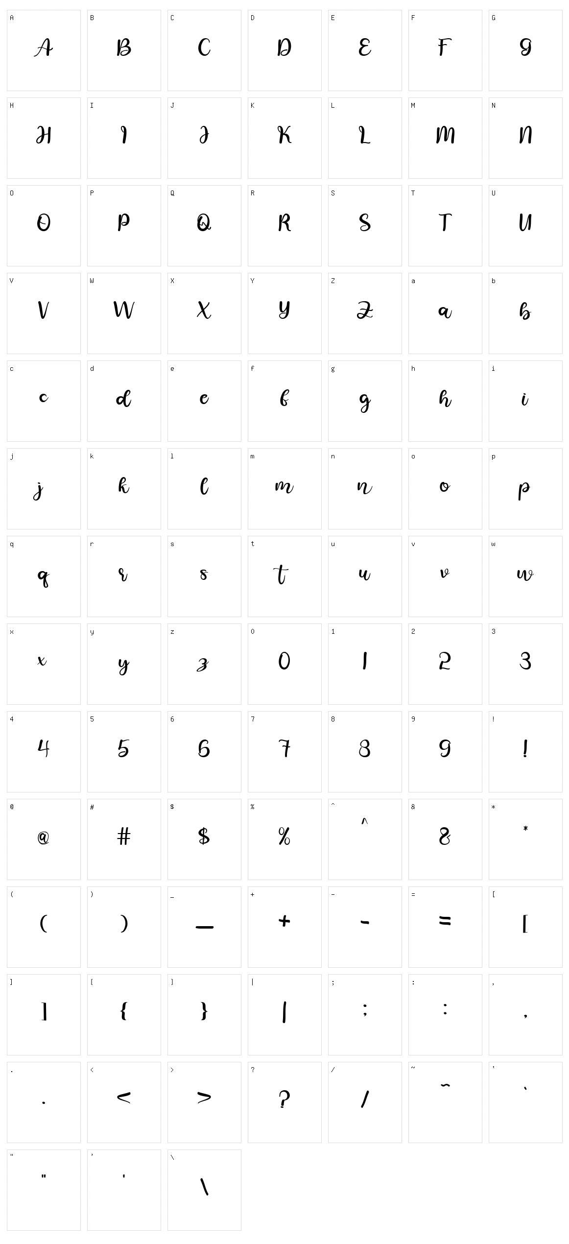 Eighteen Seventy Character Set