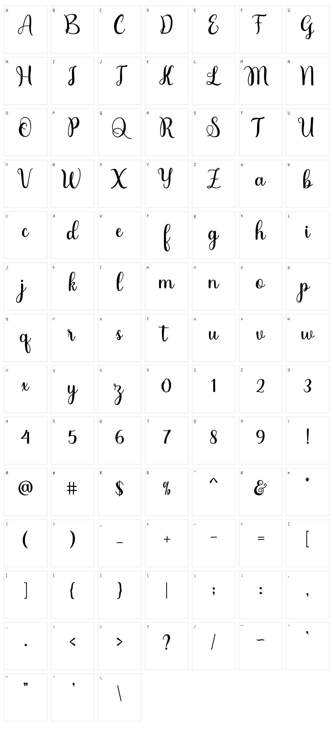Elegant Character Set