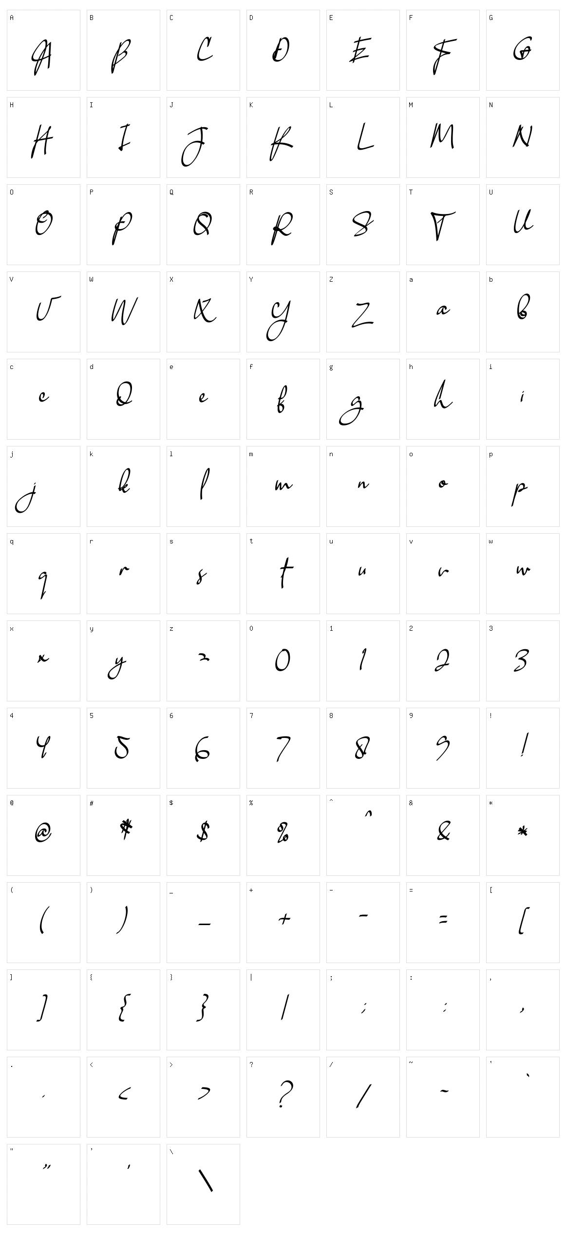 Elegature Character Set