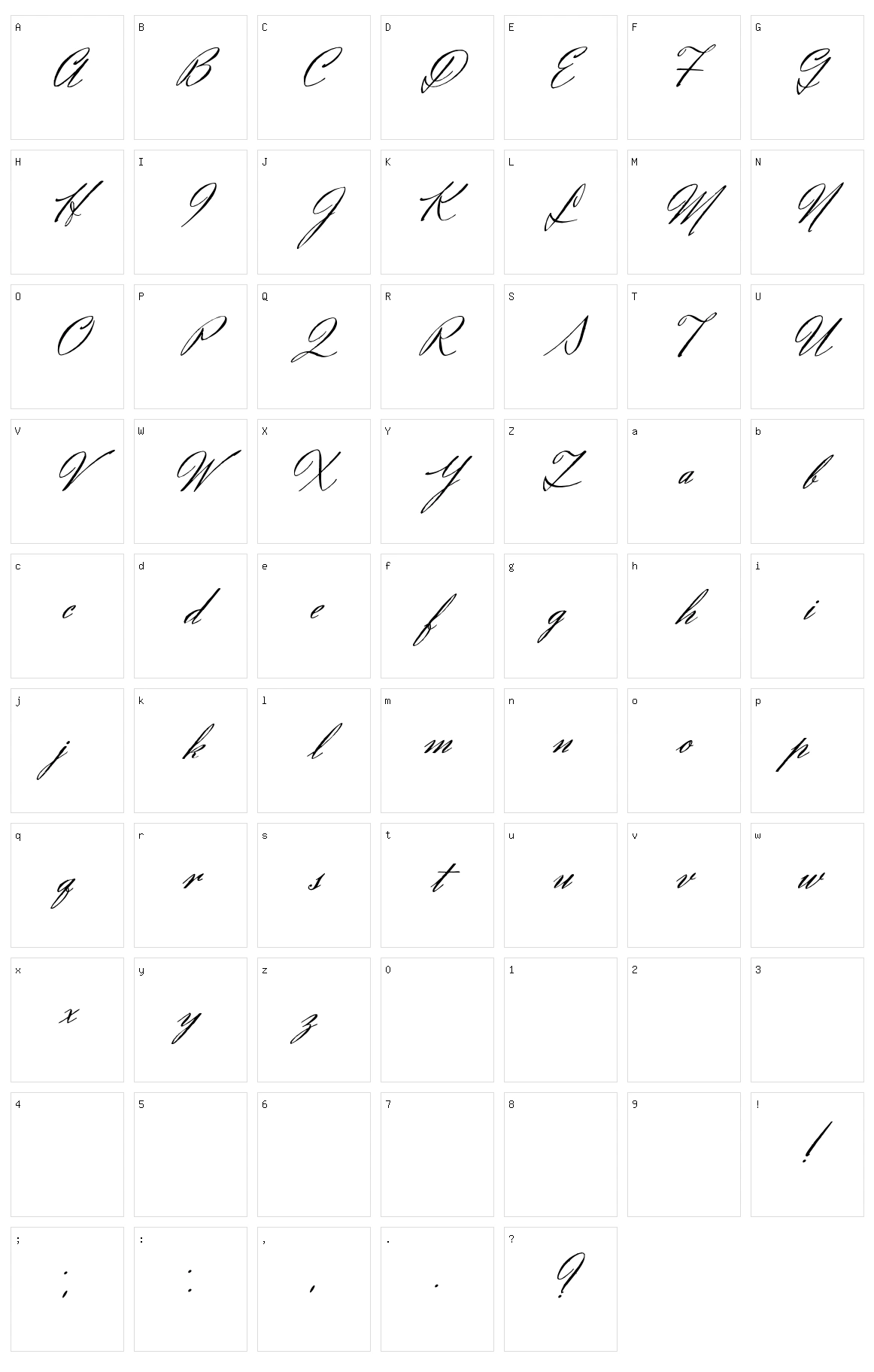 Eliensee Character Set