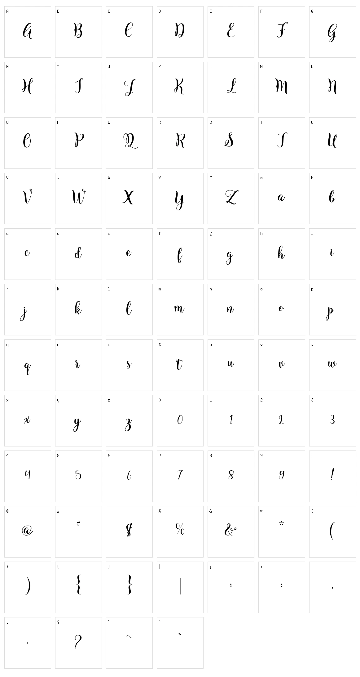 Elizabeth Character Set