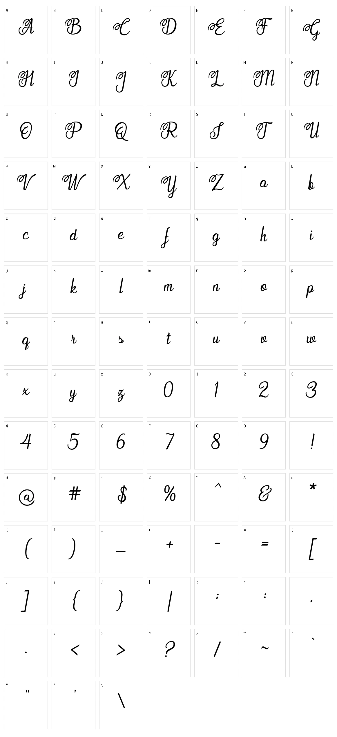 Elldier Character Set