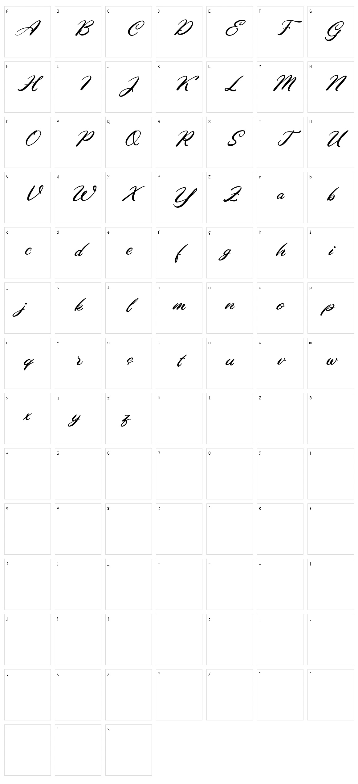 Ellena Character Set