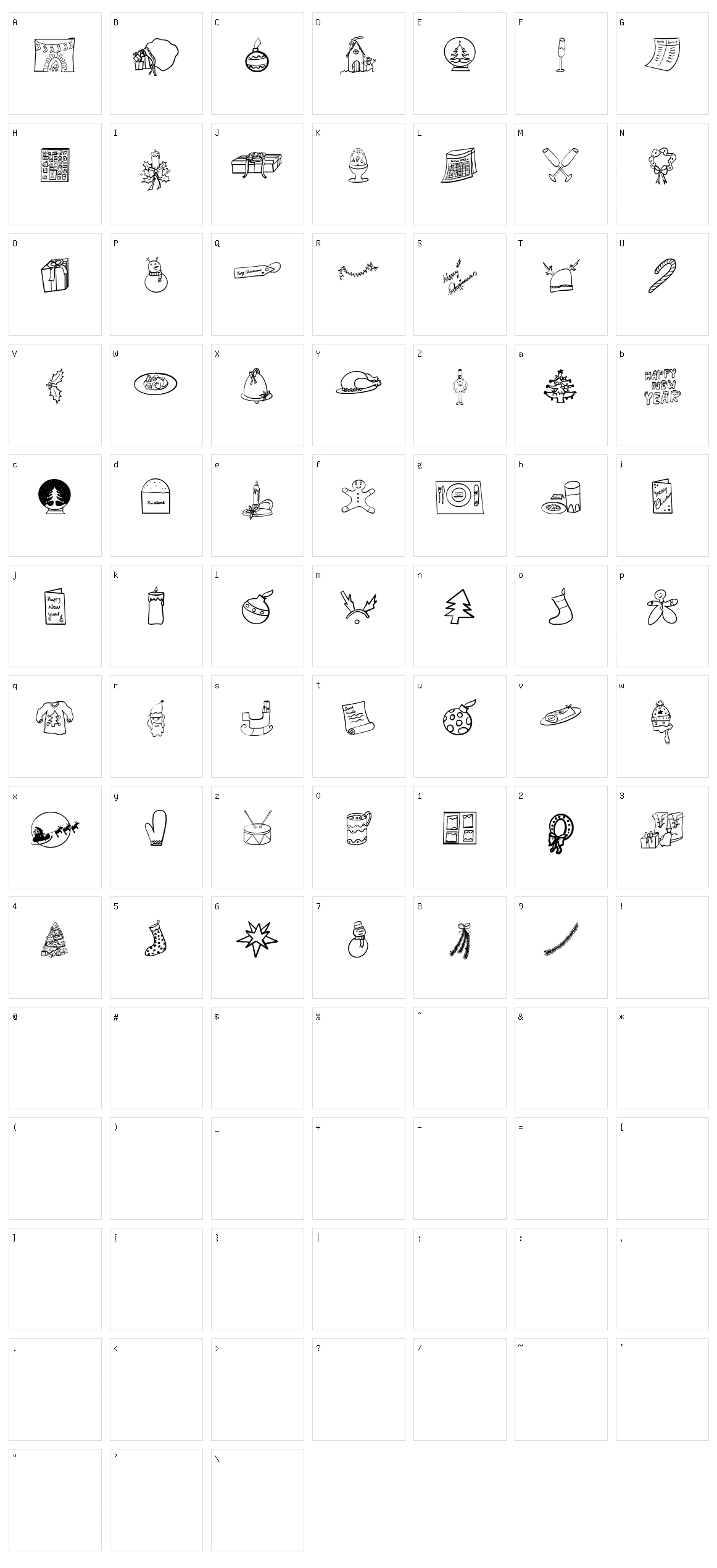 Angie's Christmas Character Set