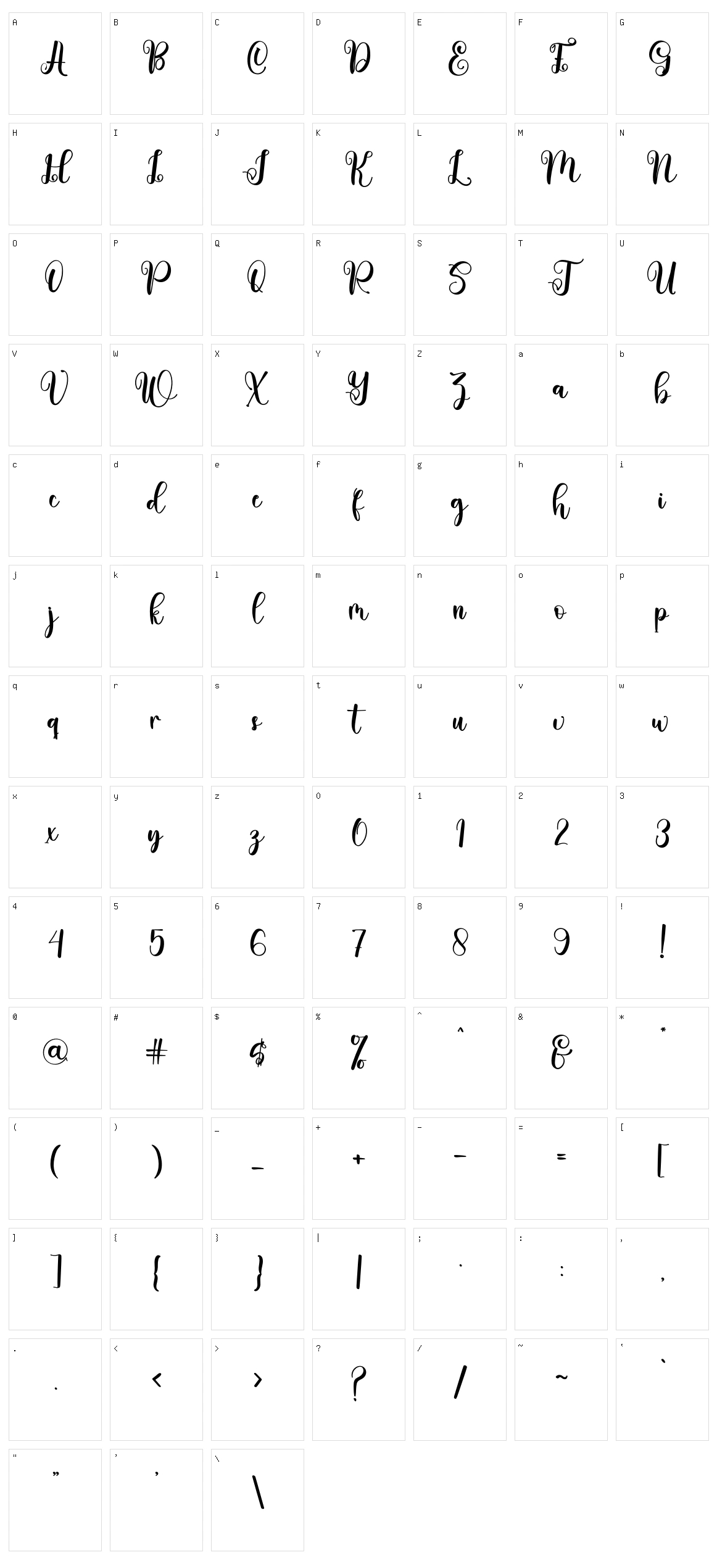 Enchangs Character Set