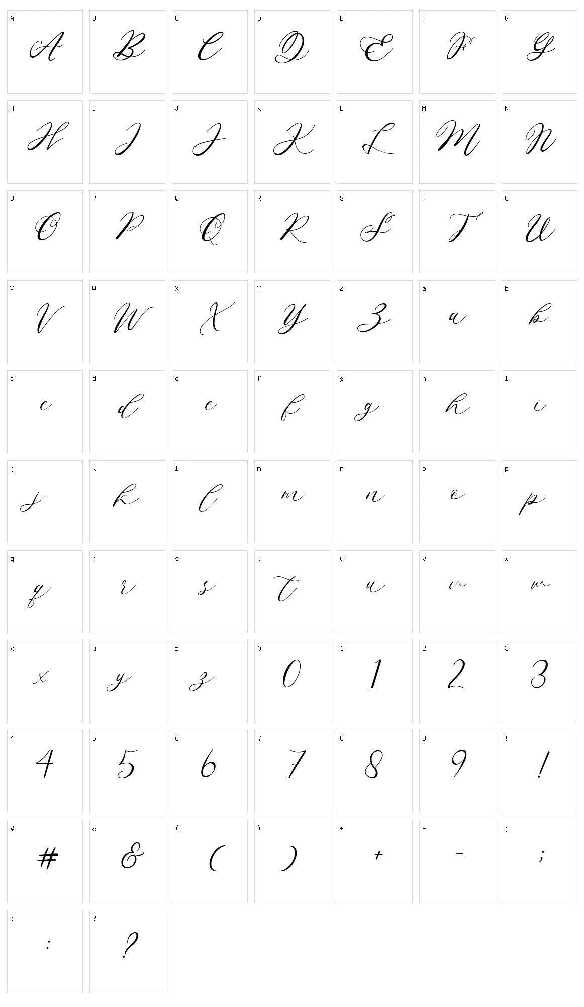 Endless Loveness Character Set