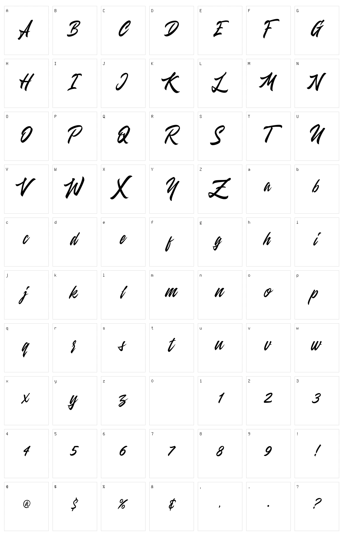 Entreaty Character Set