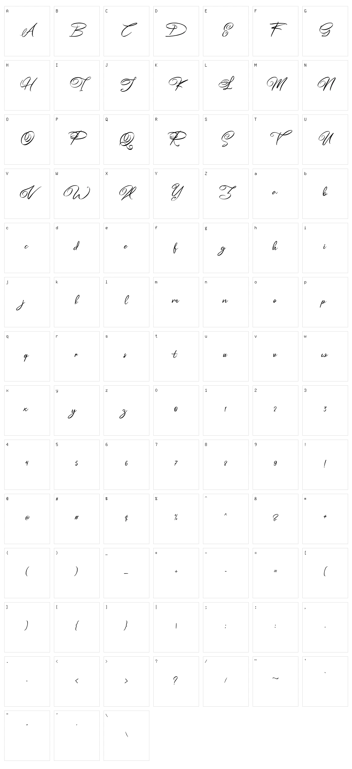 Esmetralda Character Set