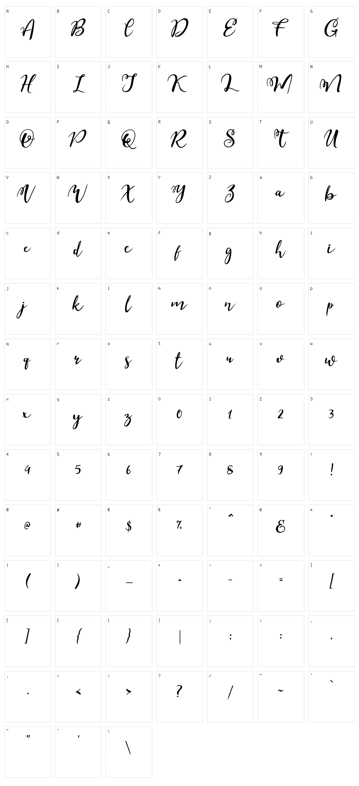 Esteh Character Set