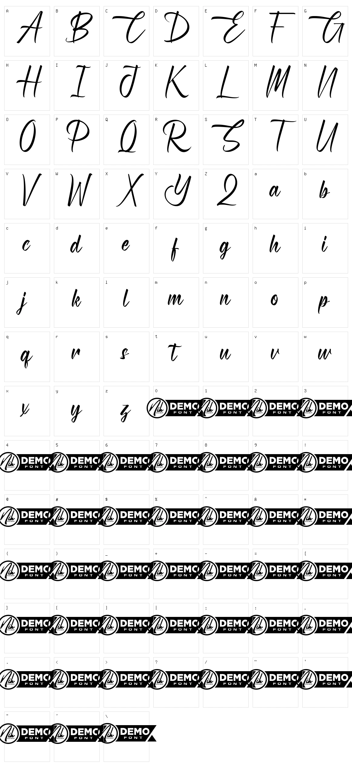 Estherville Character Set
