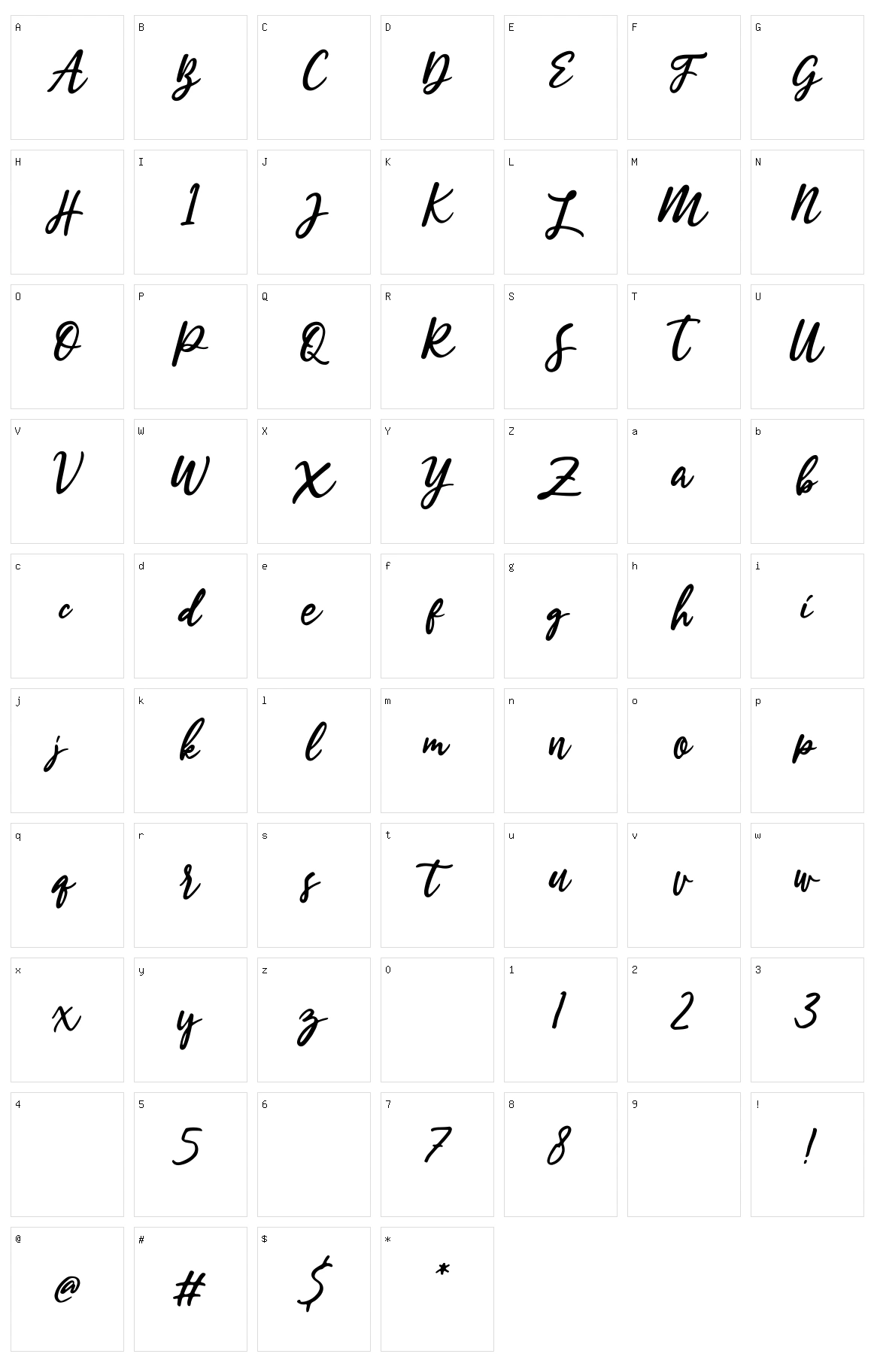 Estylle Madison Character Set