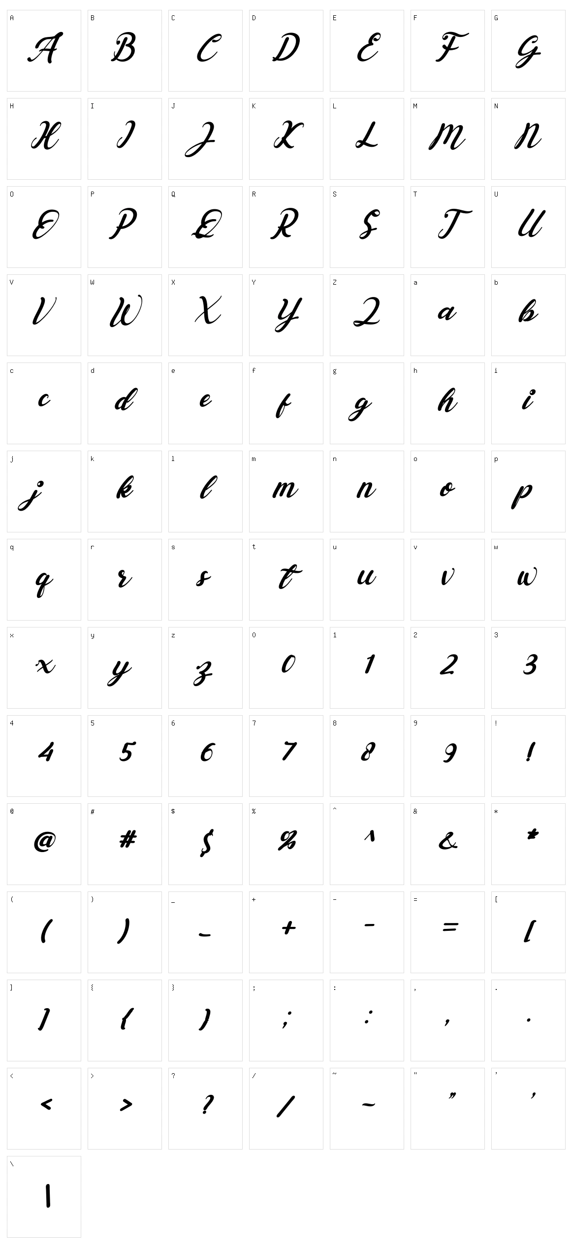 Esyla Character Set