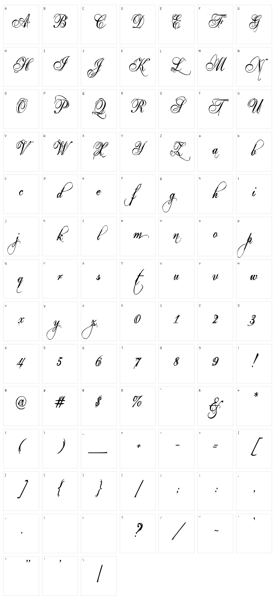Eutemia Character Set