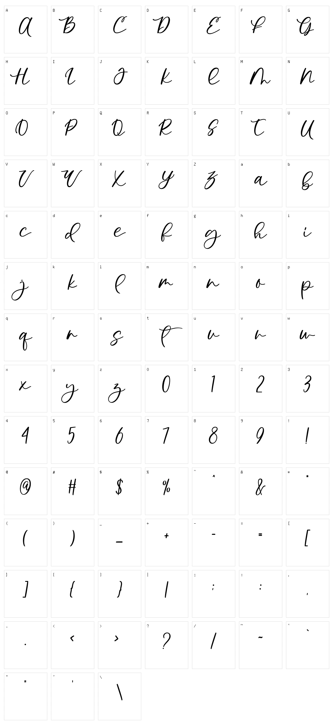 Euthopia Character Set