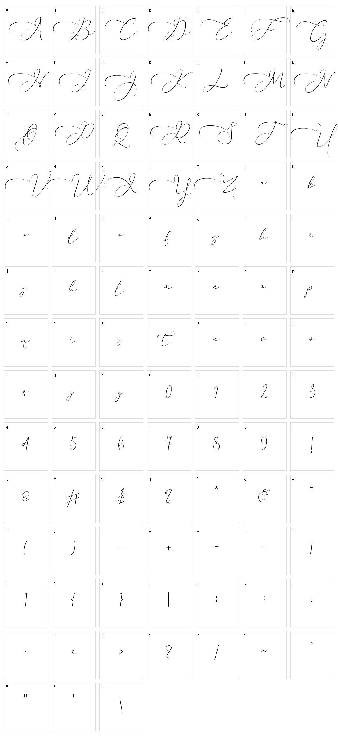 Everything Calligraphy Character Set