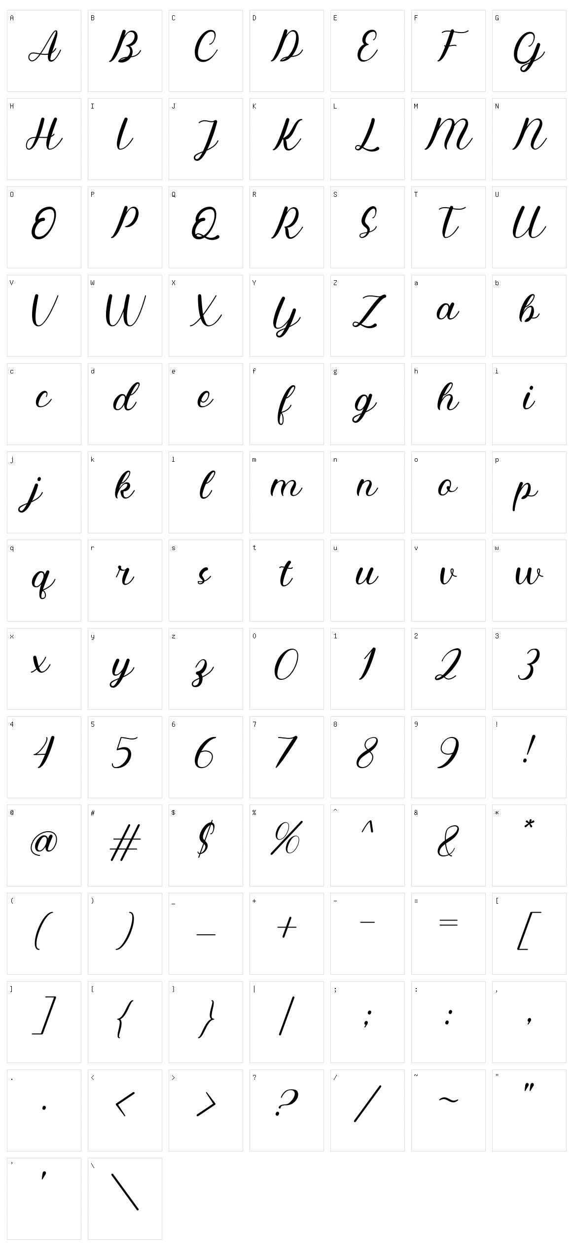 Ezkialova Character Set