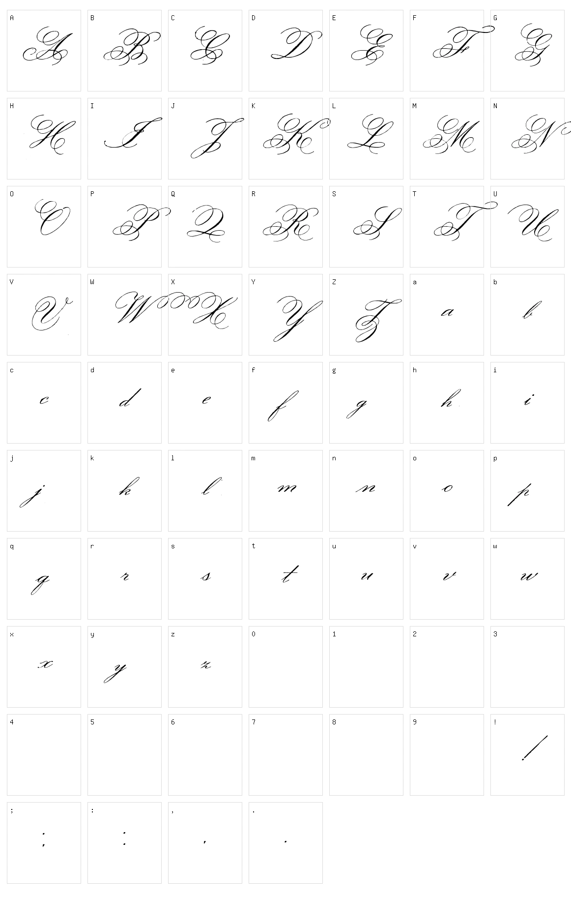 Face of Yesterday Character Set