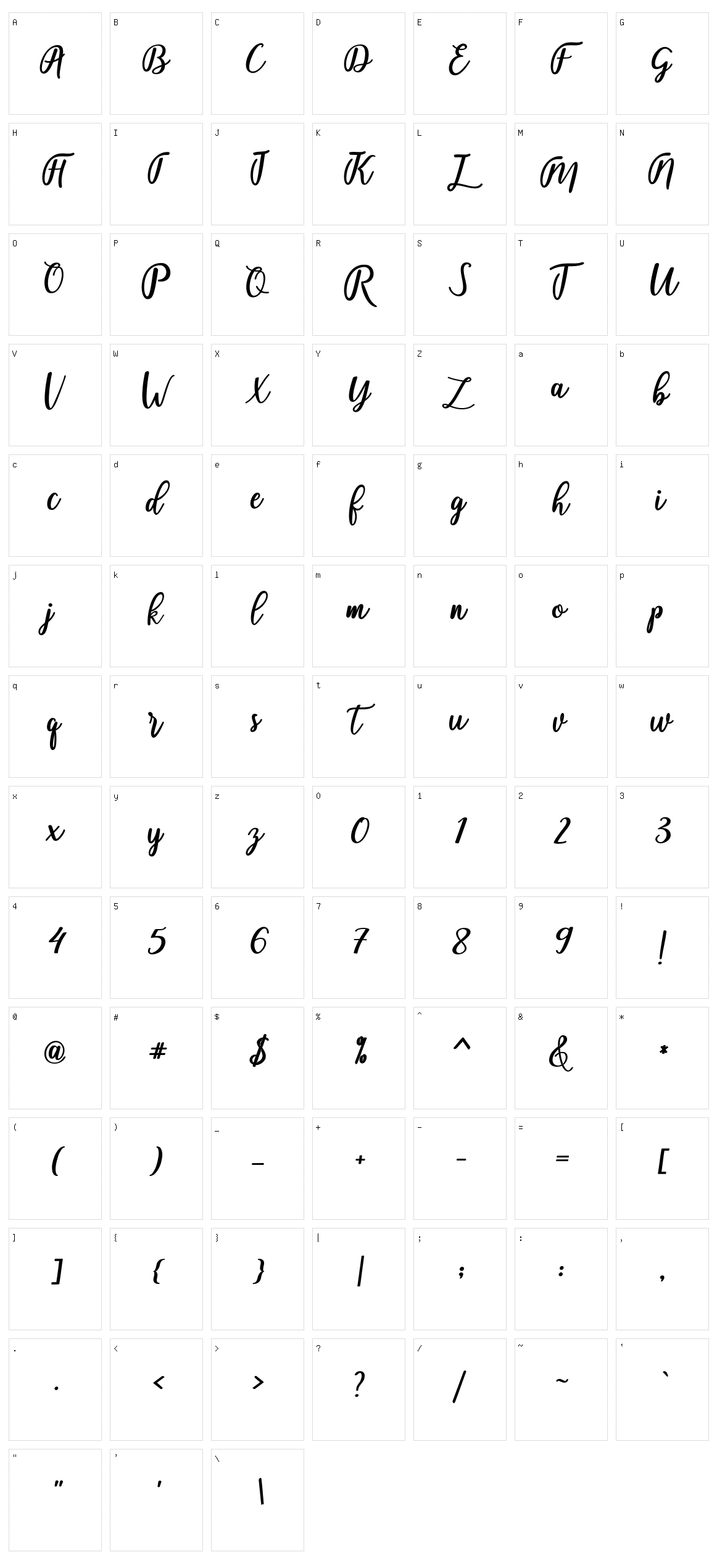 Fadelya Character Set