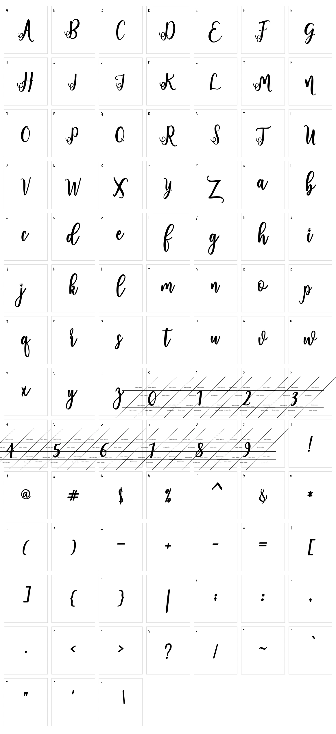 Fadilla Character Set