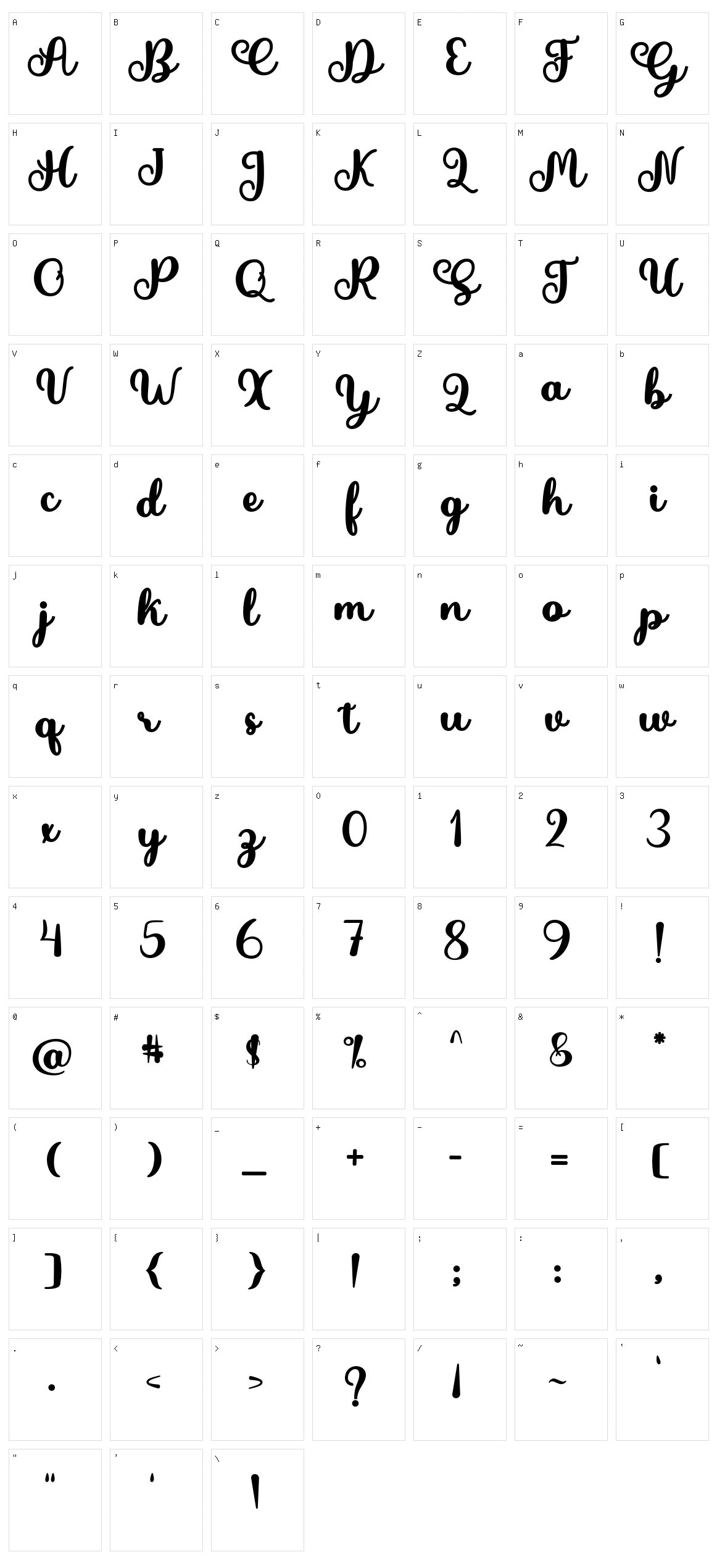 Fantasy Script Character Set