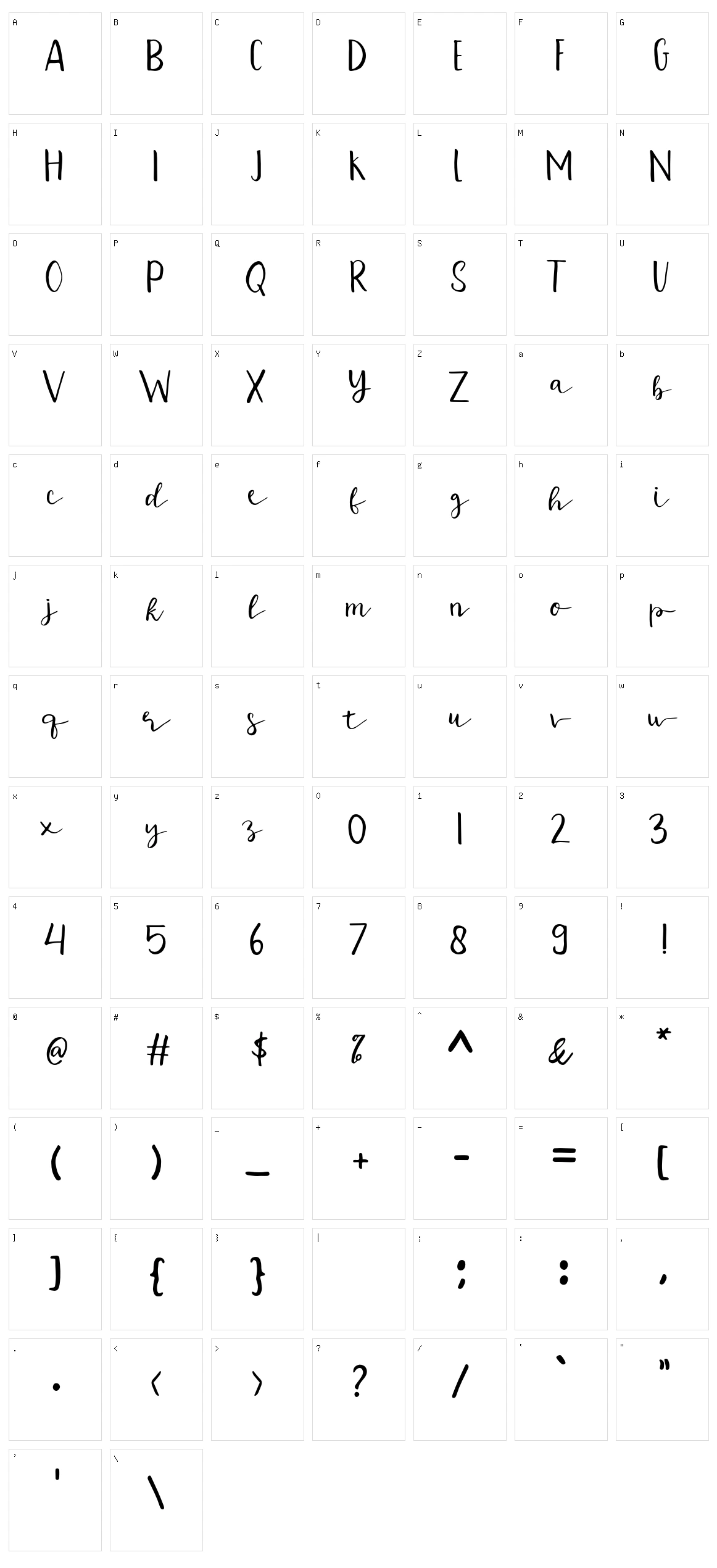 Farassya Character Set