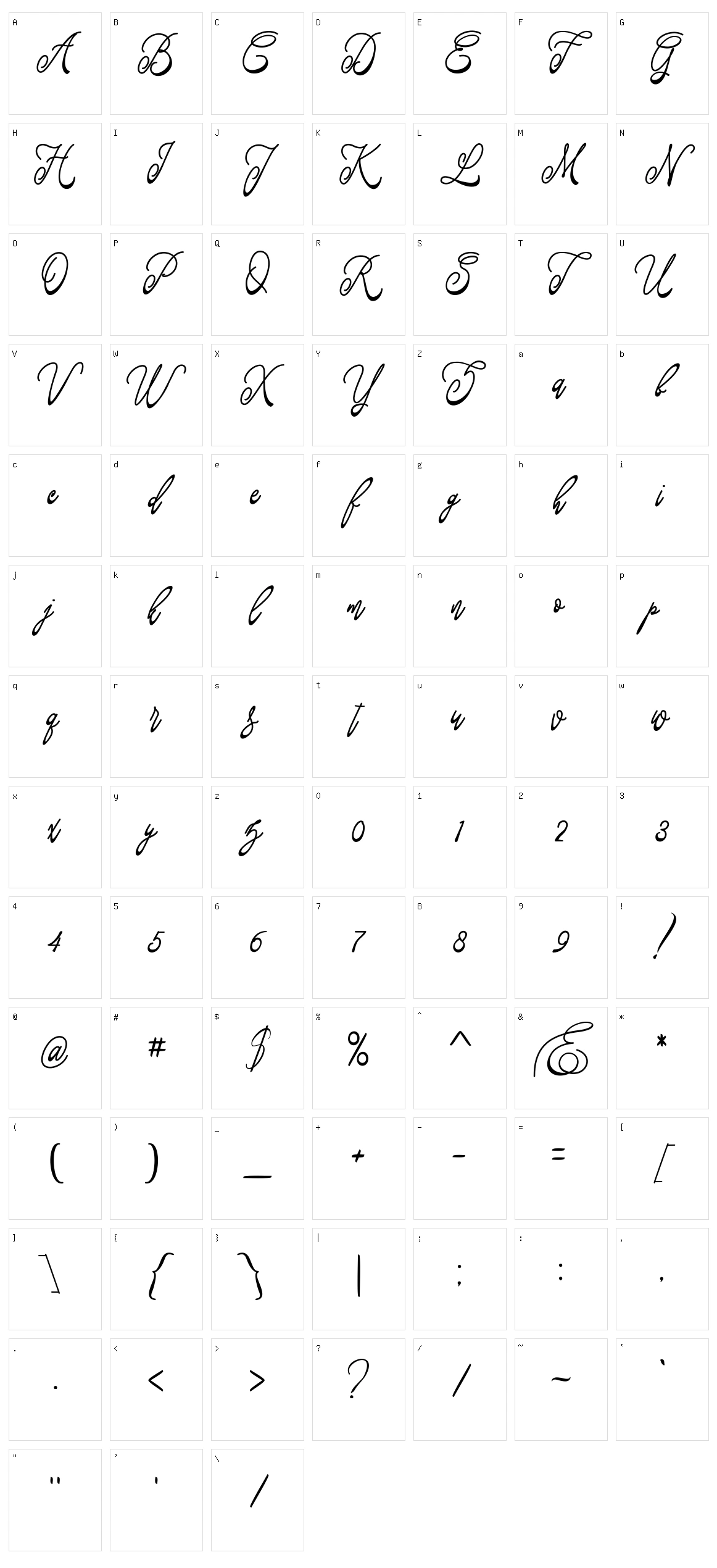 Fastter Character Set