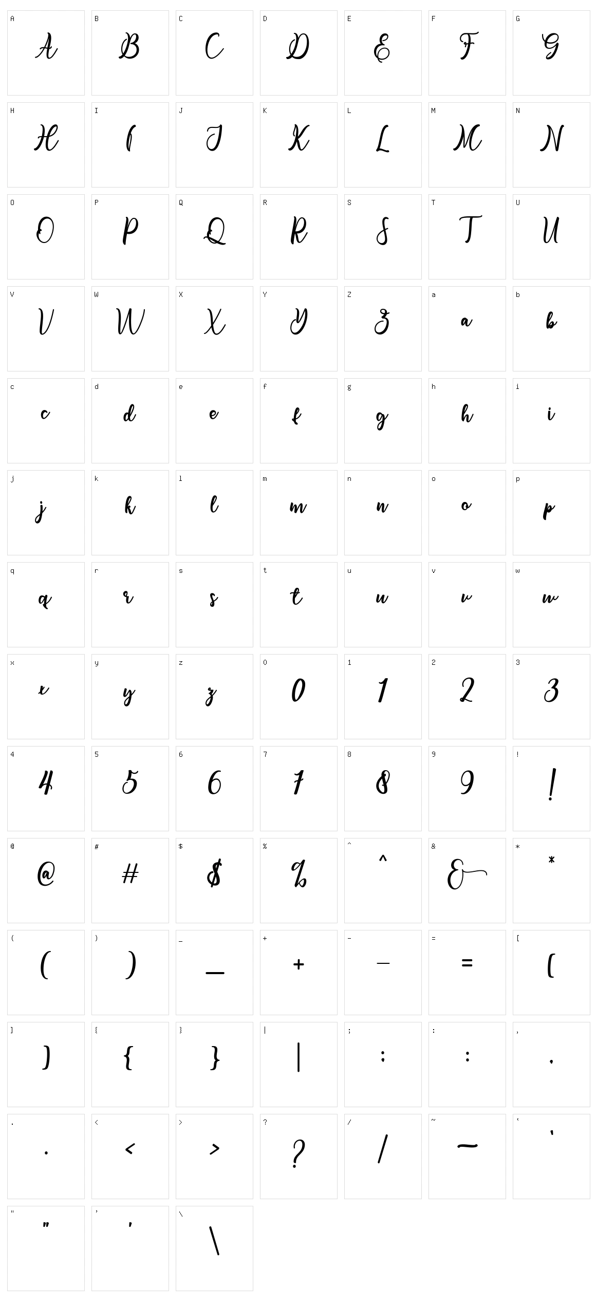 Flashlight Character Set