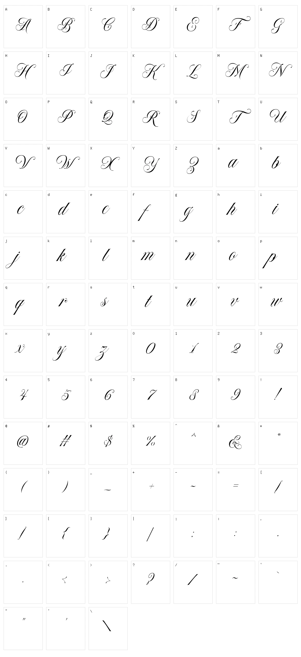 Forth Smith Character Set