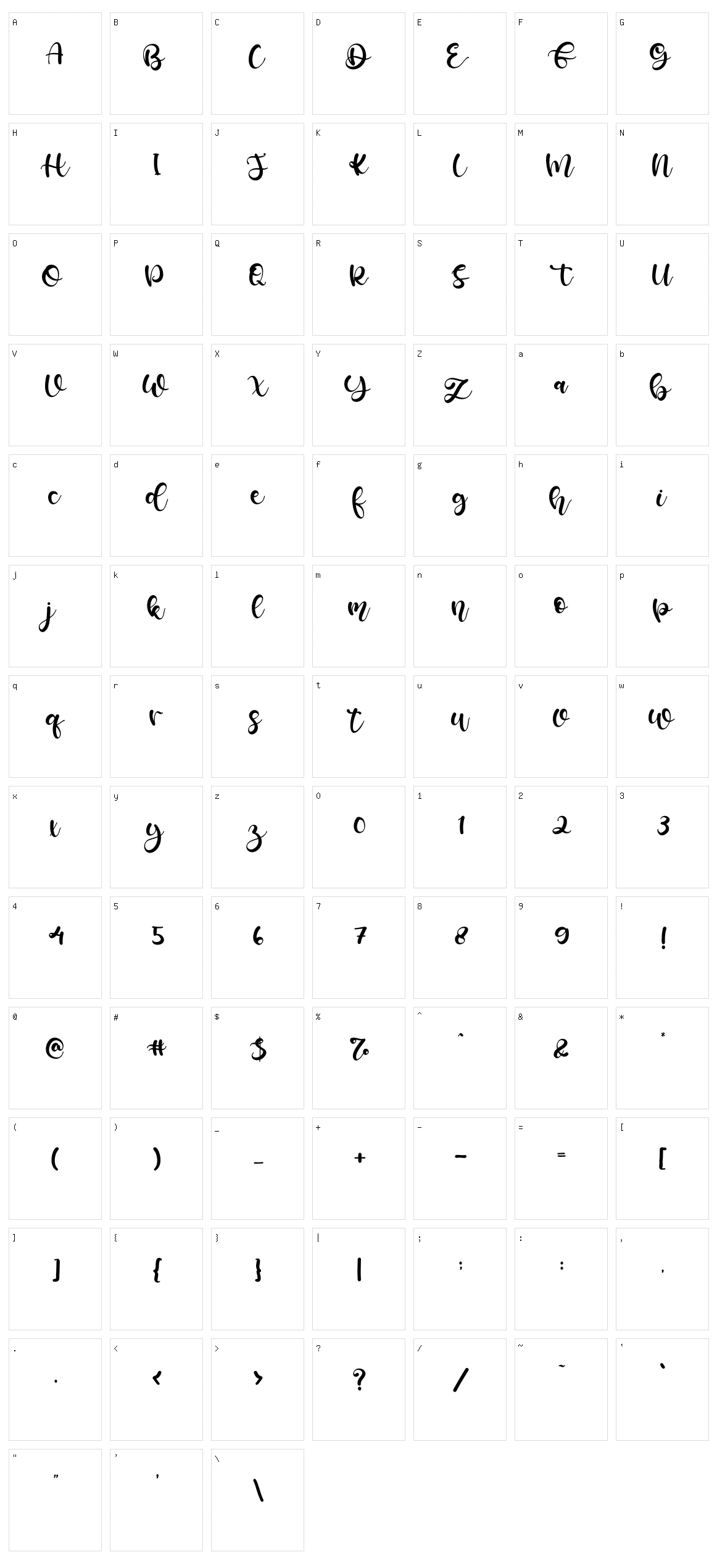 Fullmoon Character Set