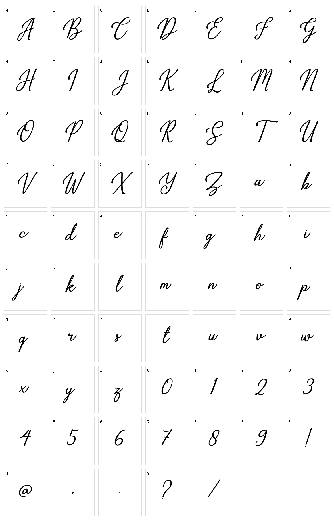Gabryna Character Set