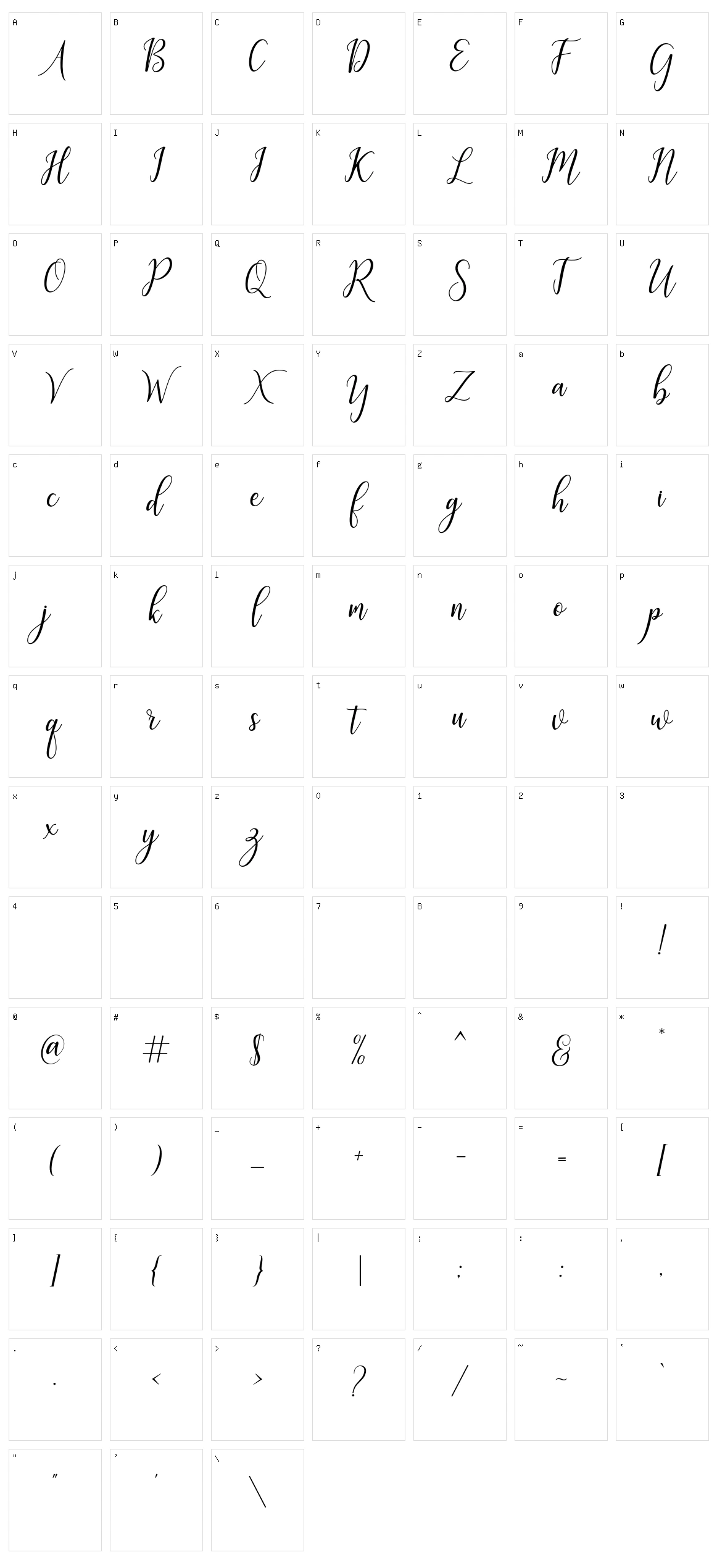 Galatia Character Set