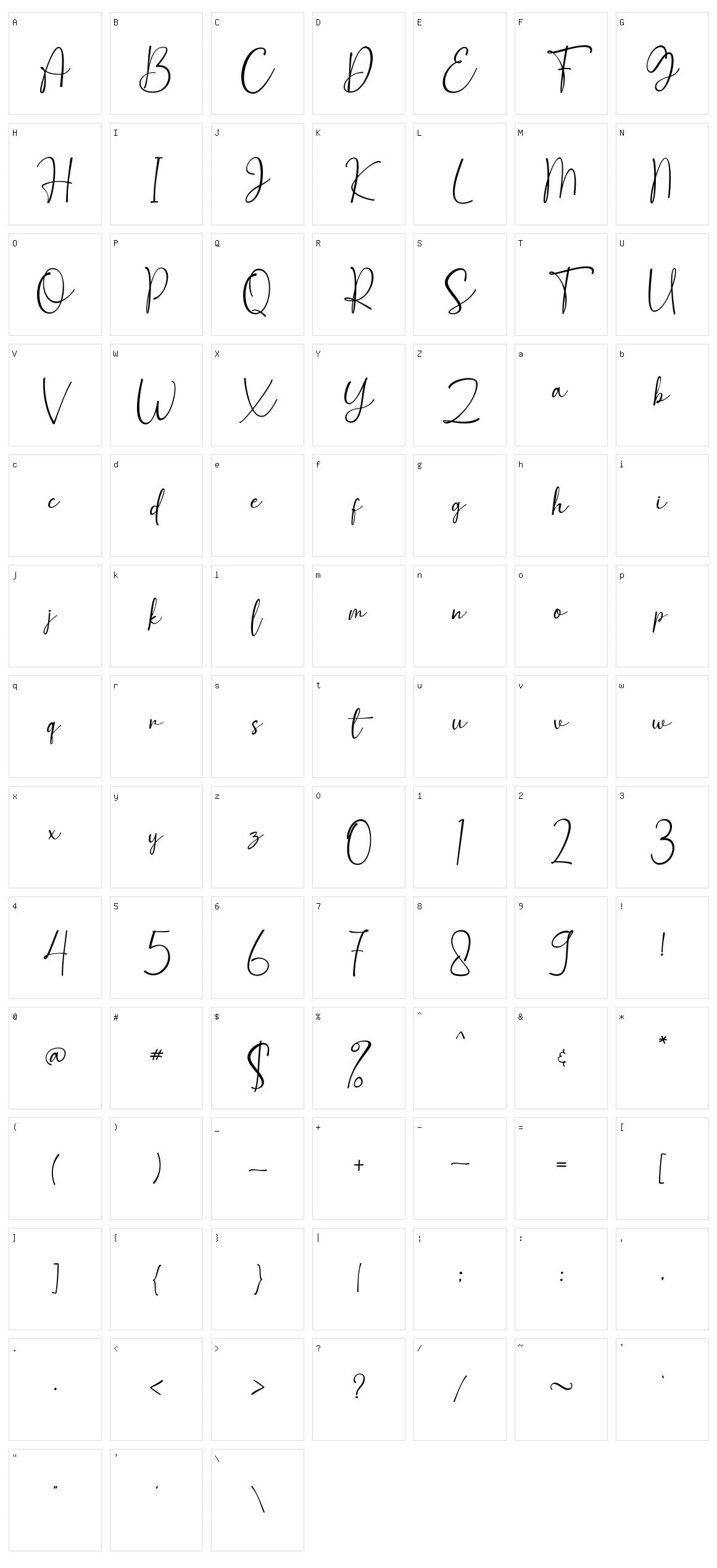 Gallmore Character Set