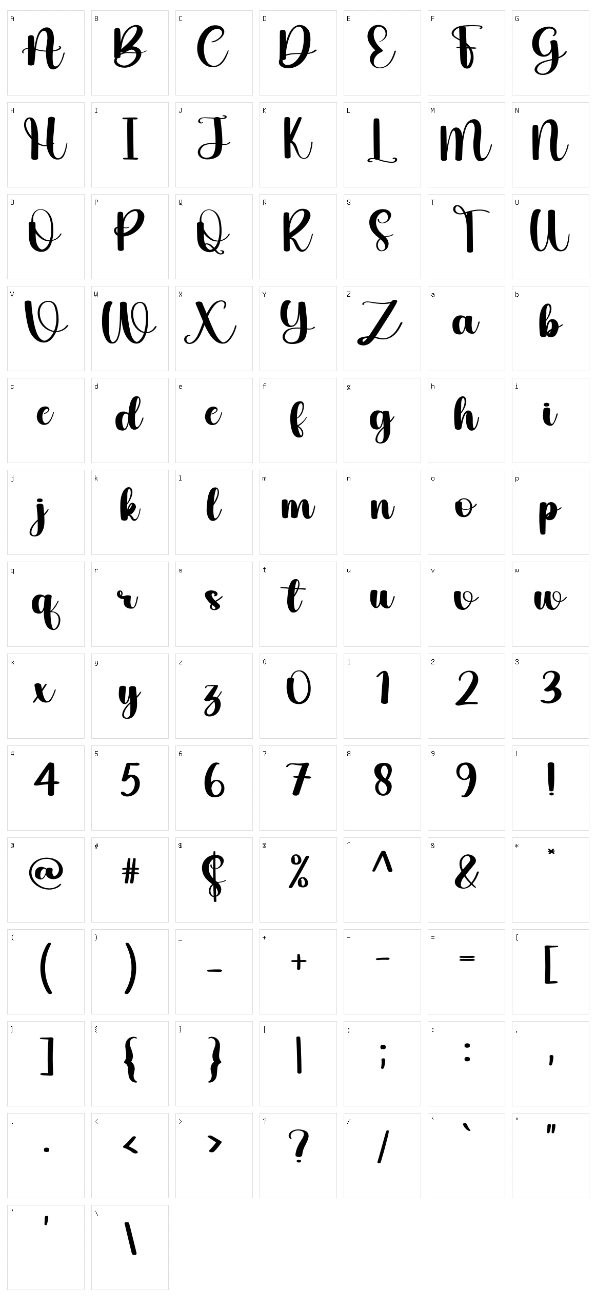 Garlic Character Set