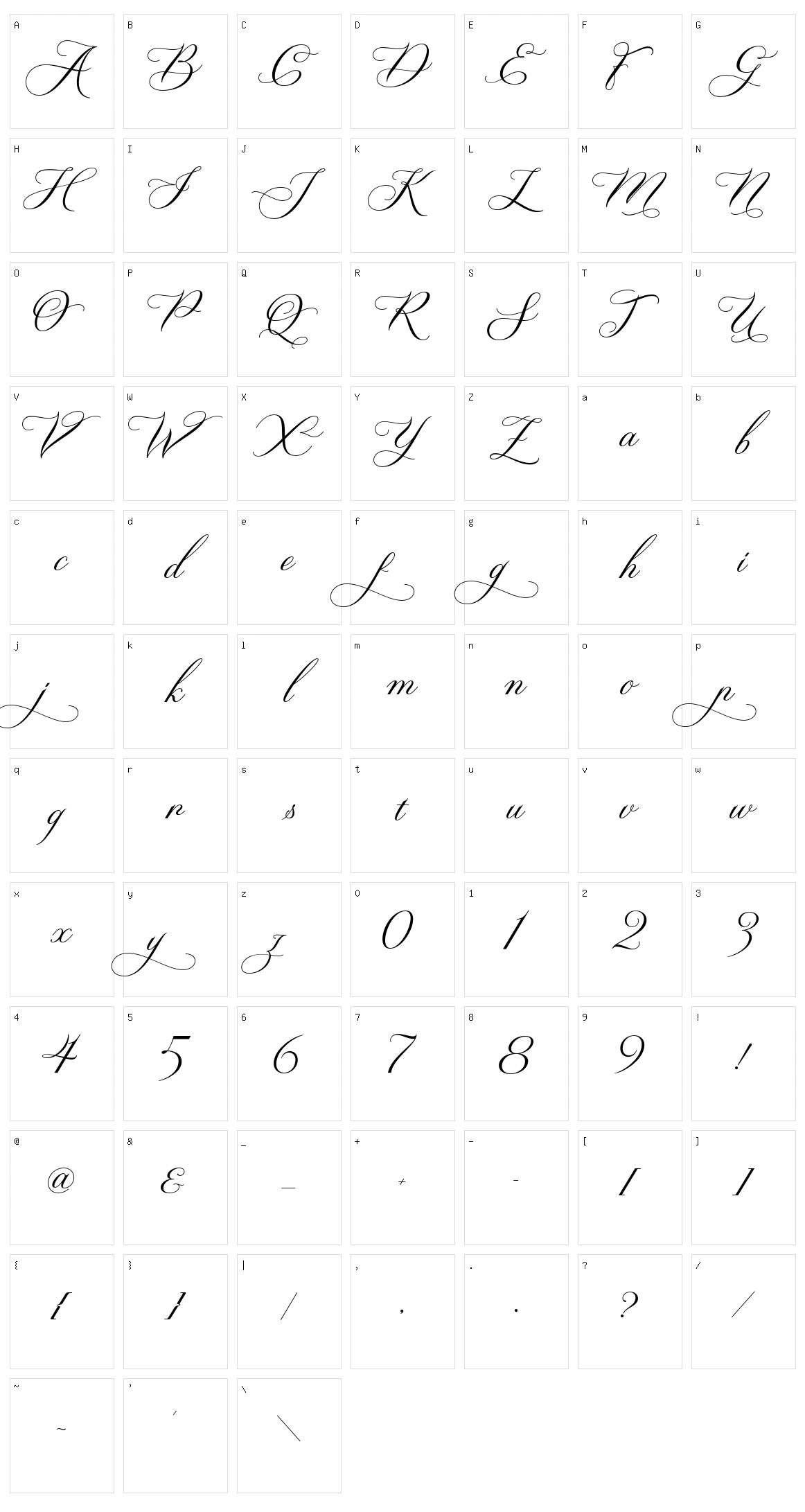 Garlicha Character Set