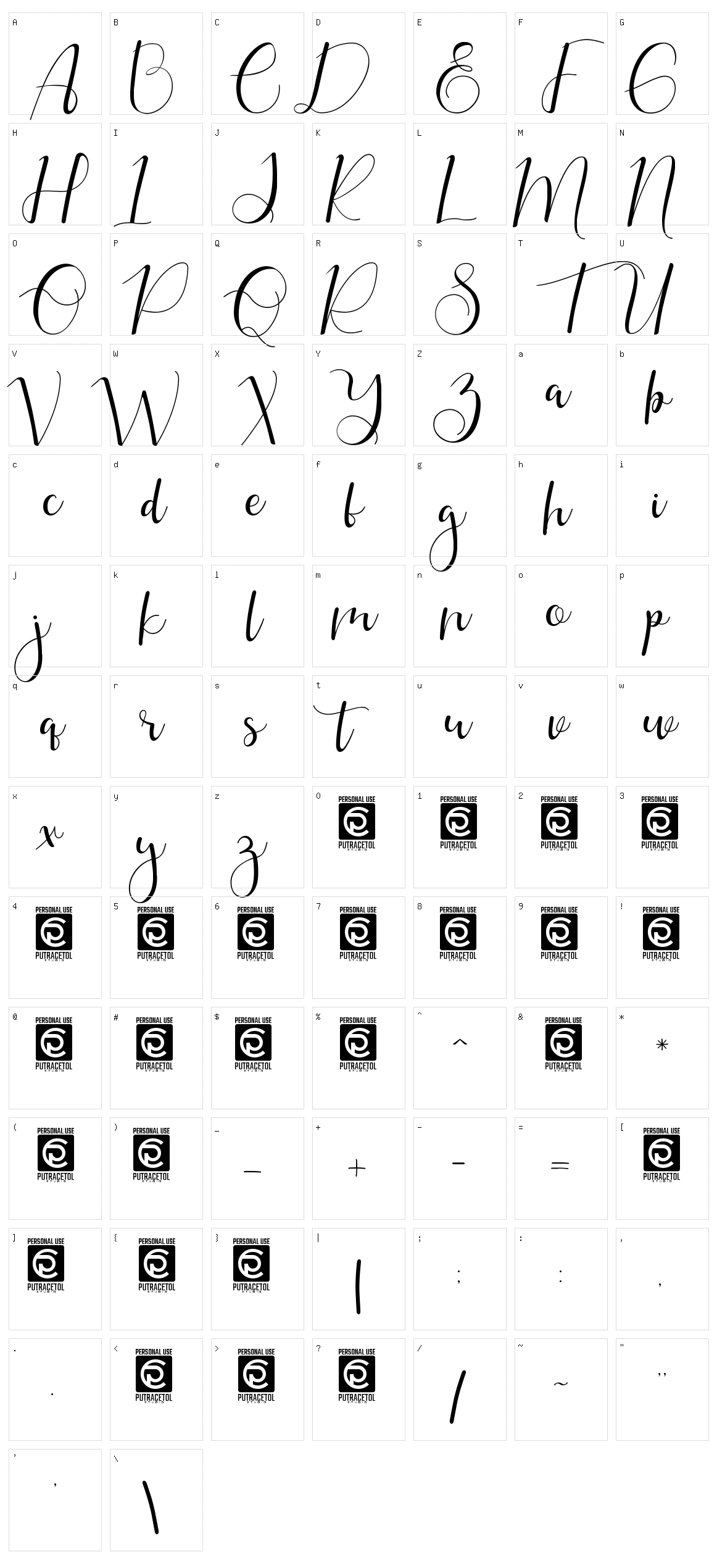 Gayesha Character Set