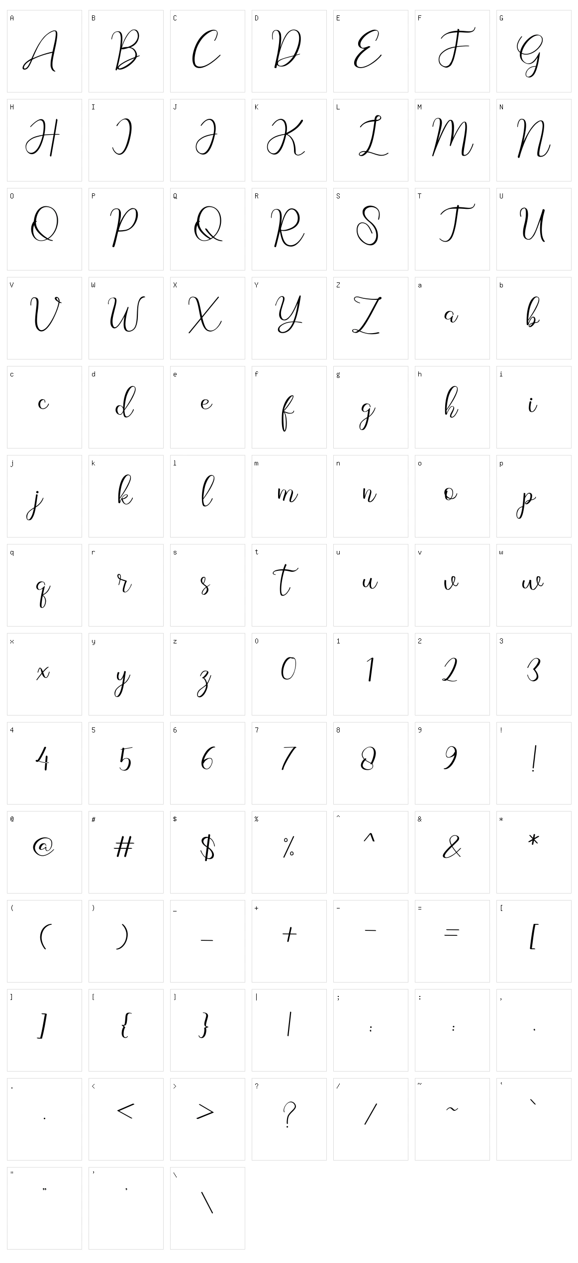 Geisty Character Set