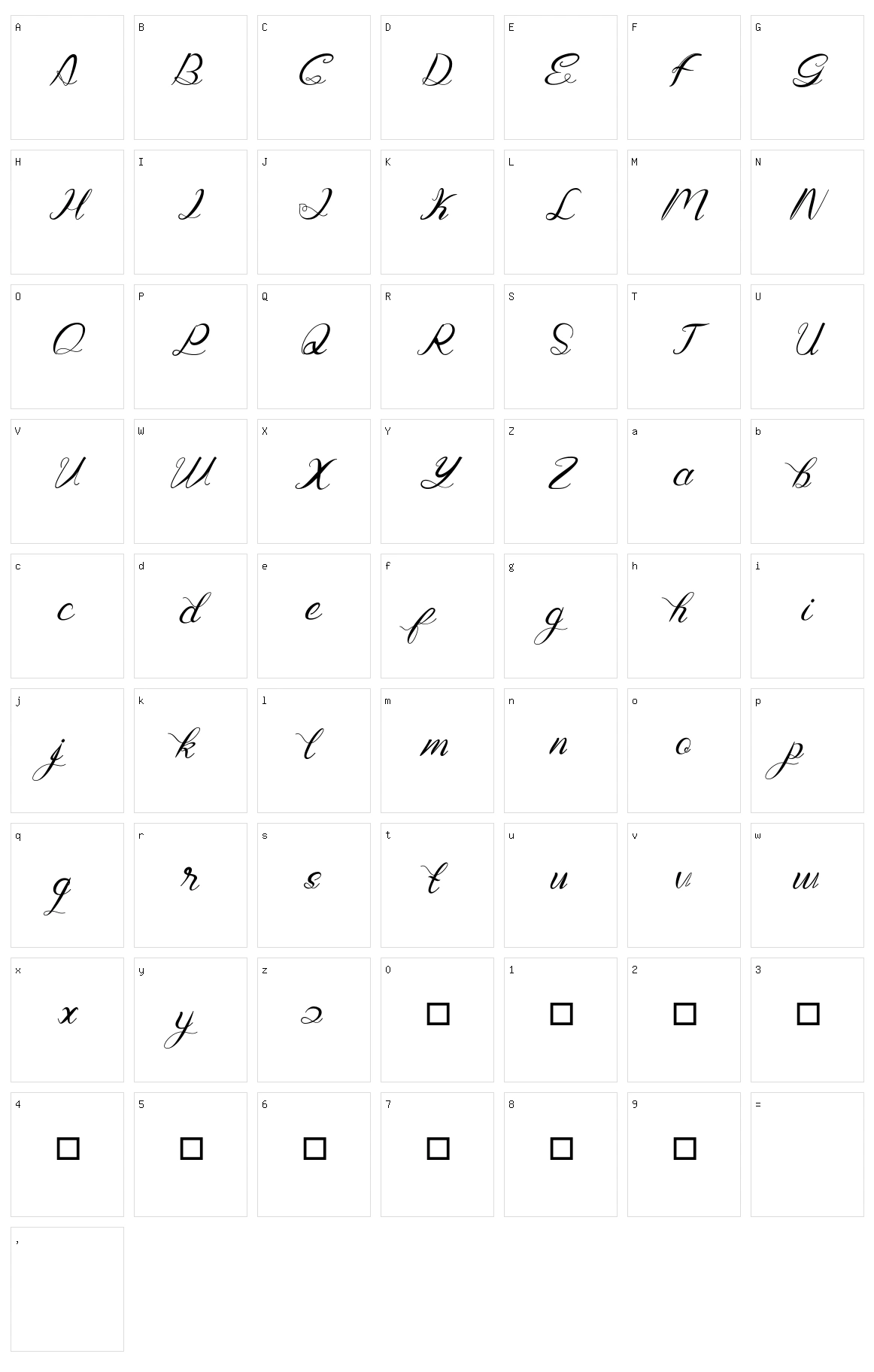 Genttalla Character Set