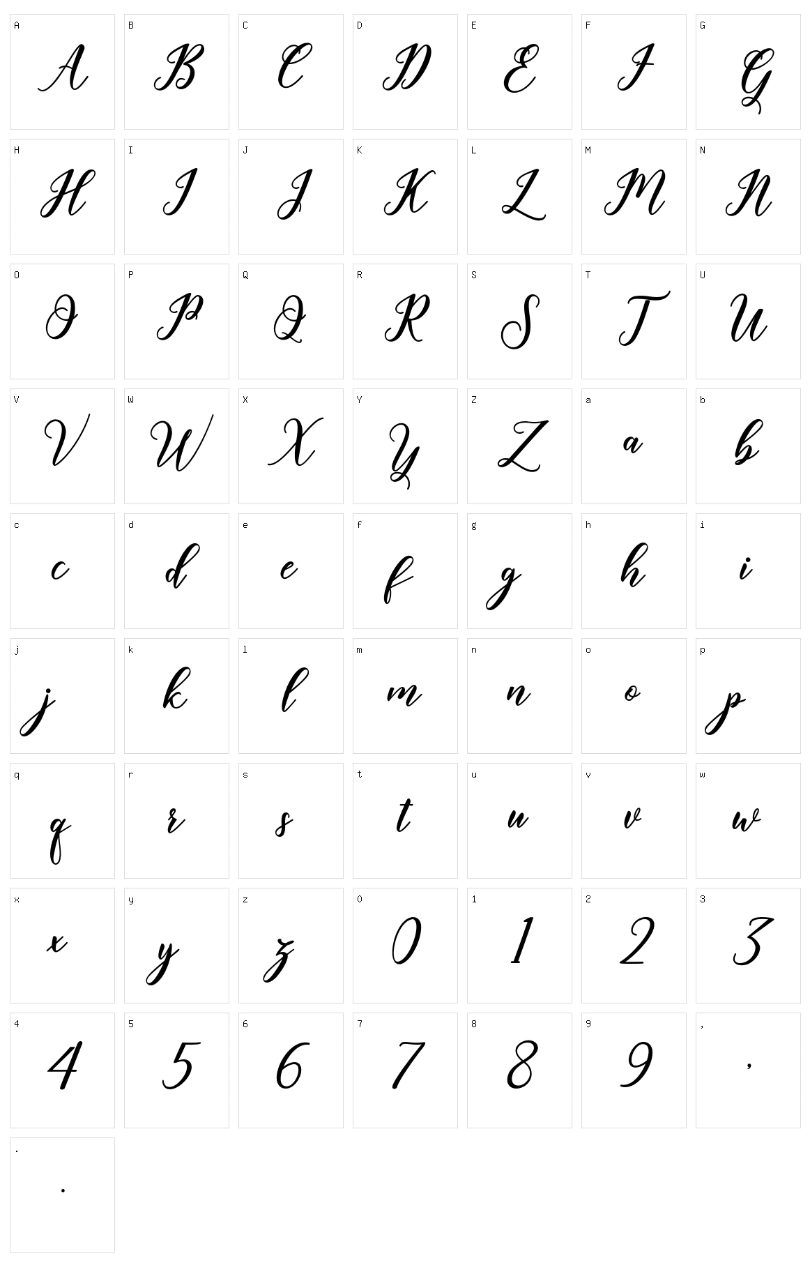 Geralyn Character Set