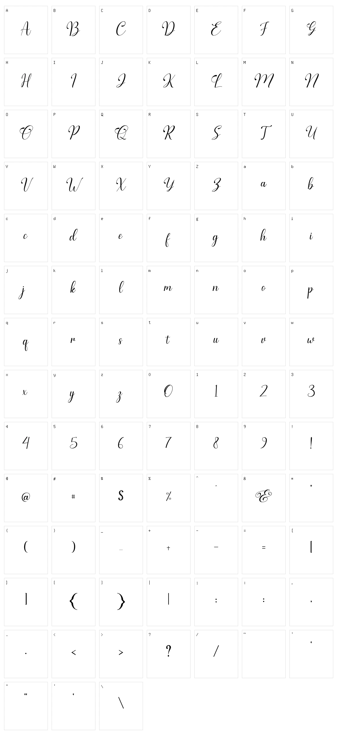Gerliya Character Set