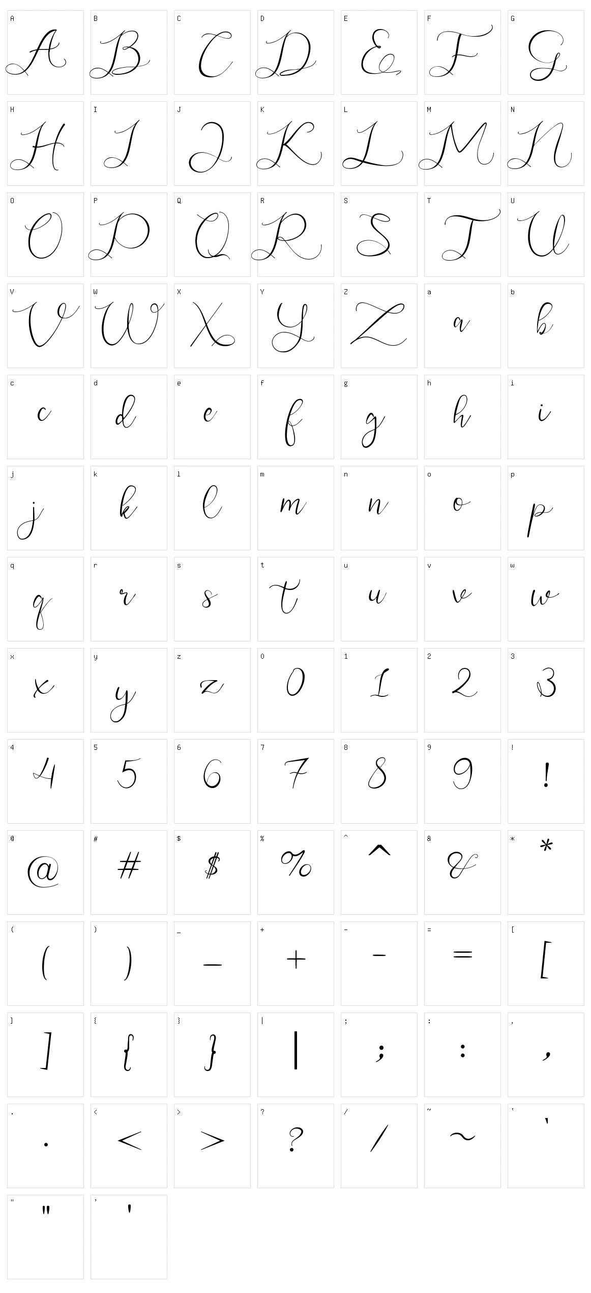 Ghadys Character Set