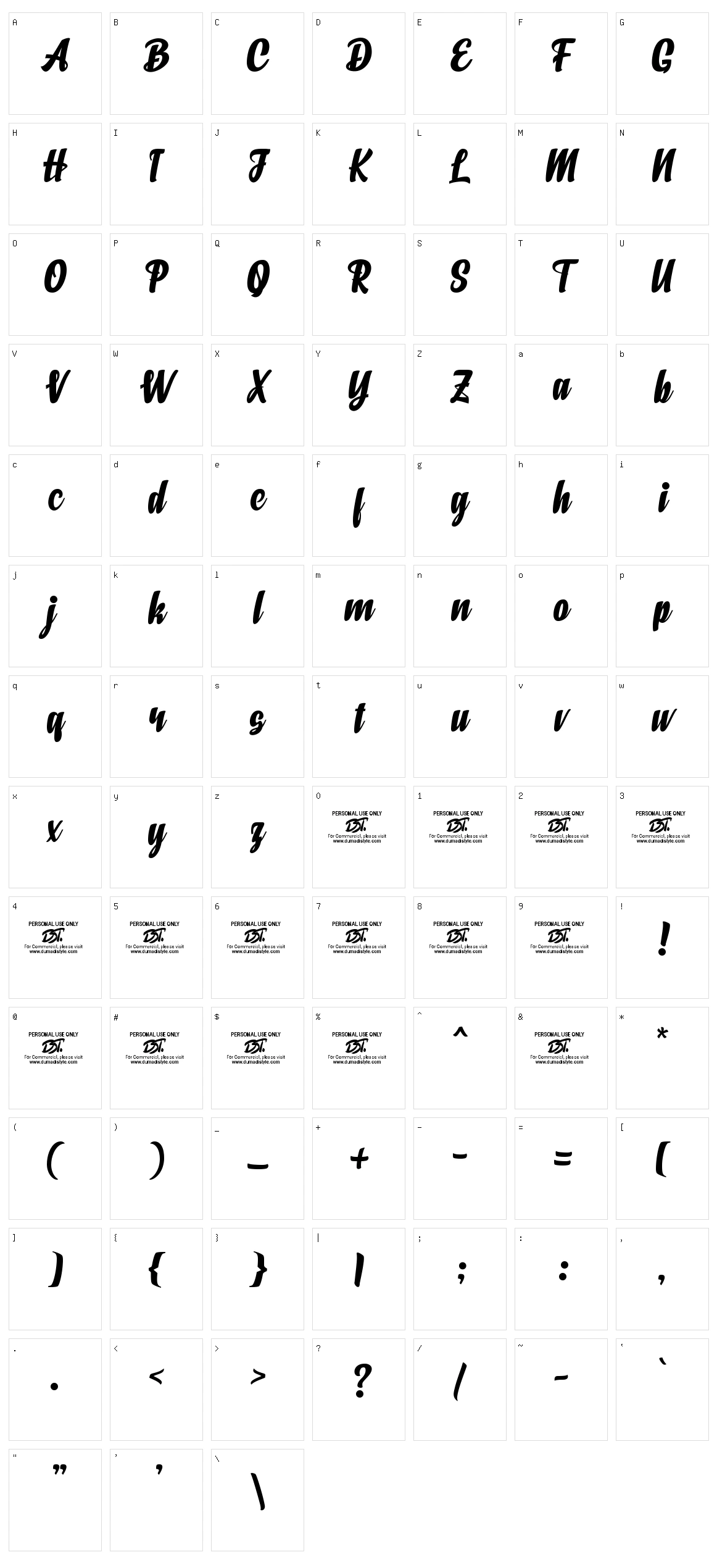 Ghaisan Character Set