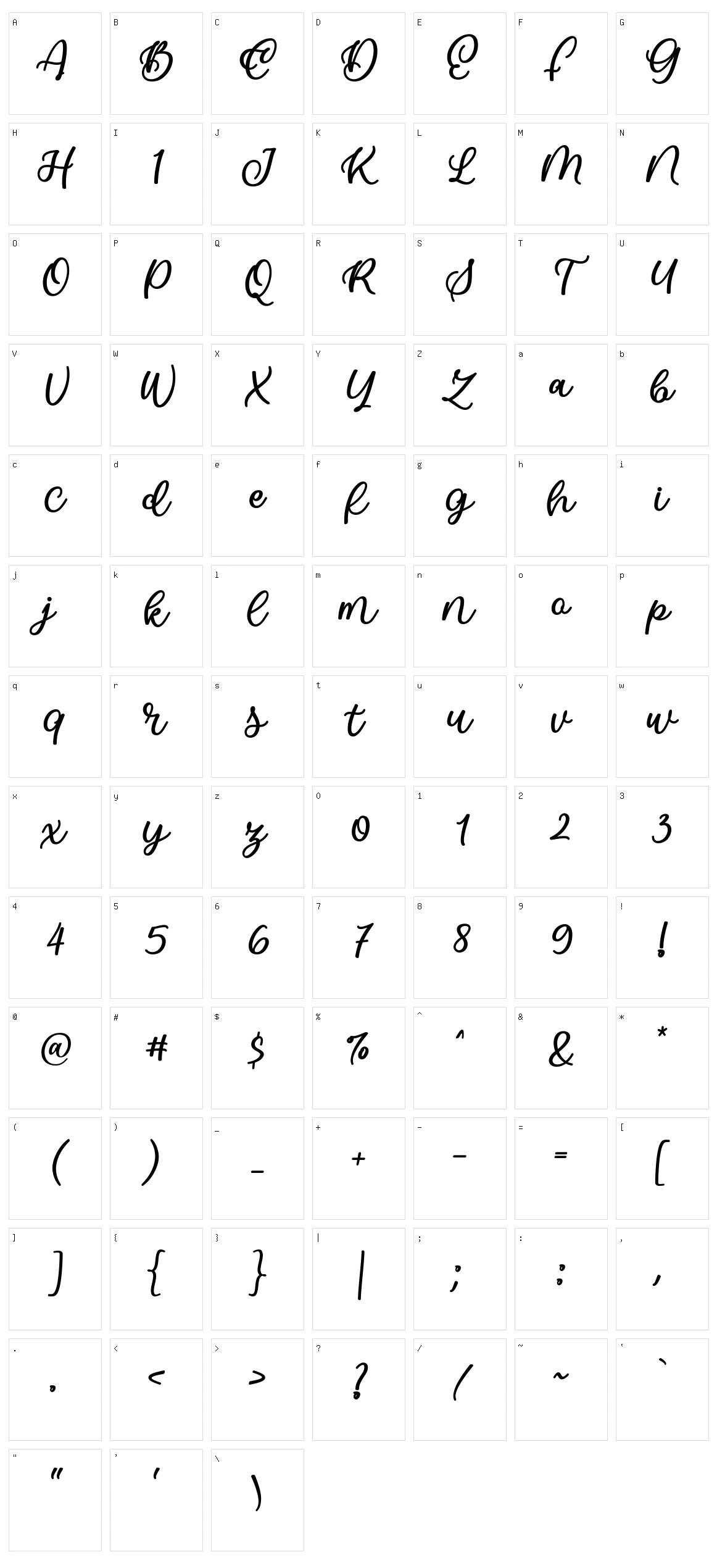 Gibran Character Set
