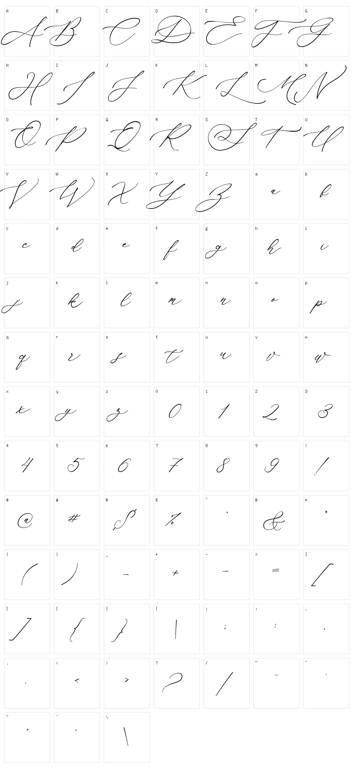 Gilar Saleh Character Set