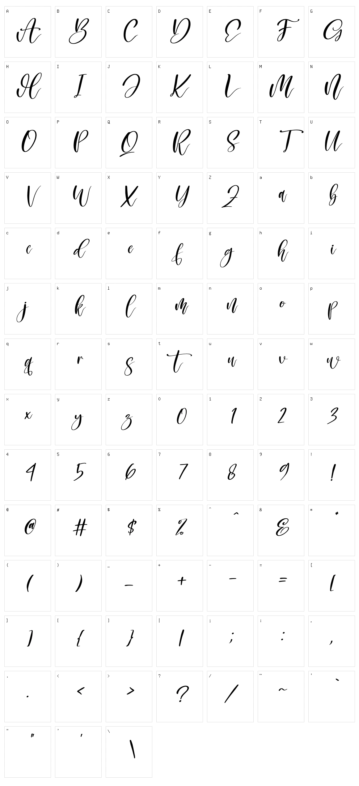 Gishefa Character Set
