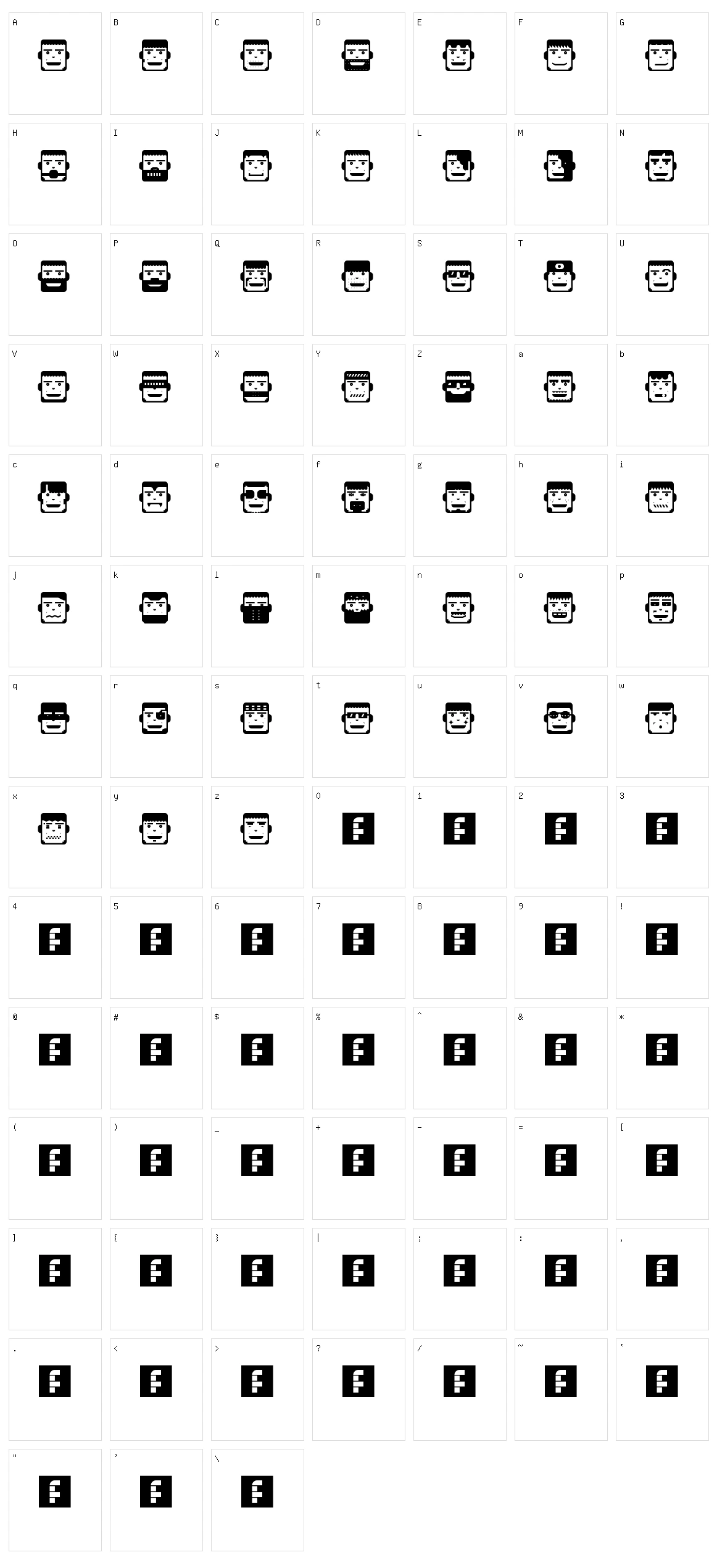 PolyFace Character Set