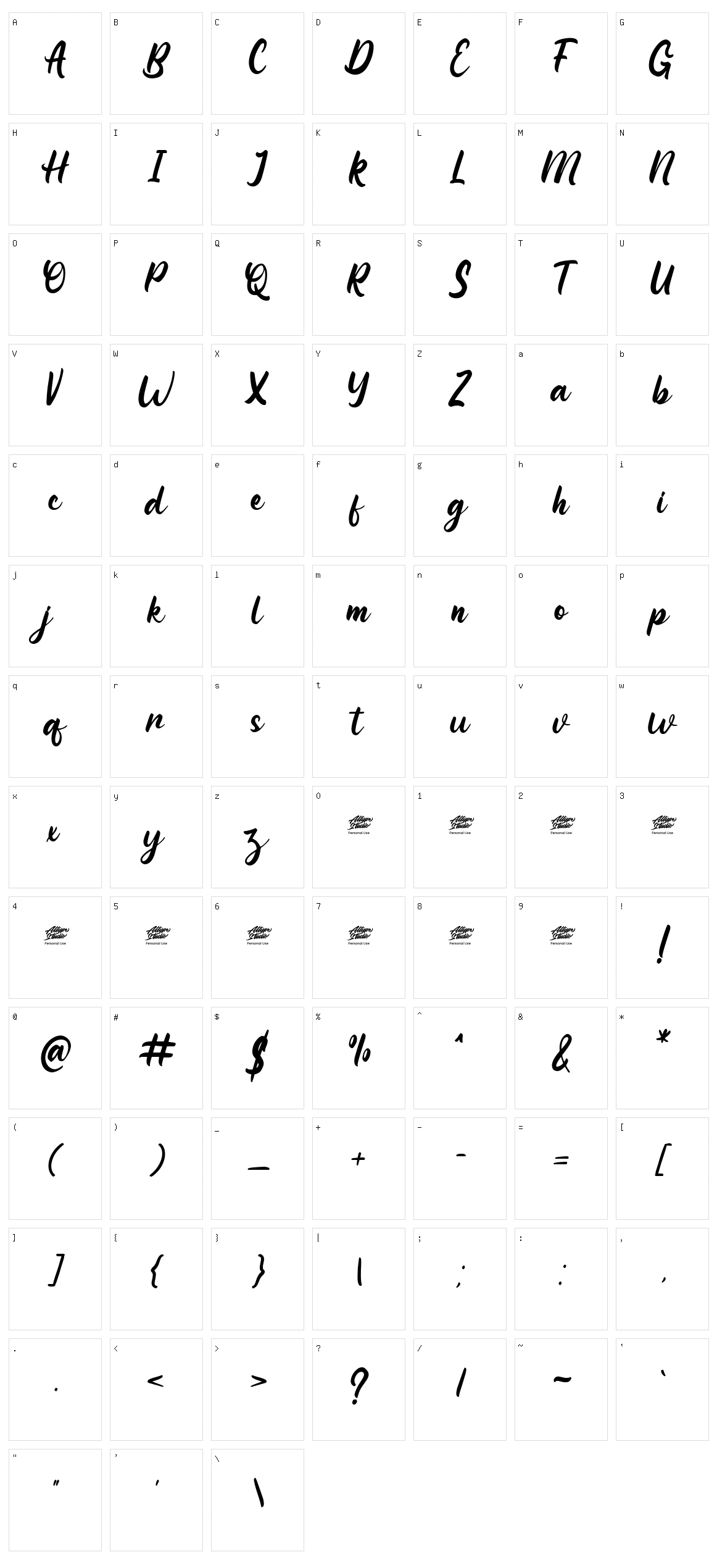 Gontela Character Set