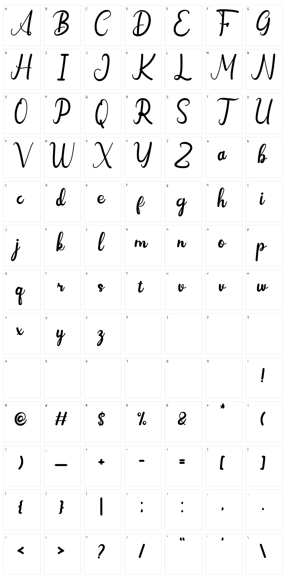 Goodwin Geraldine Character Set