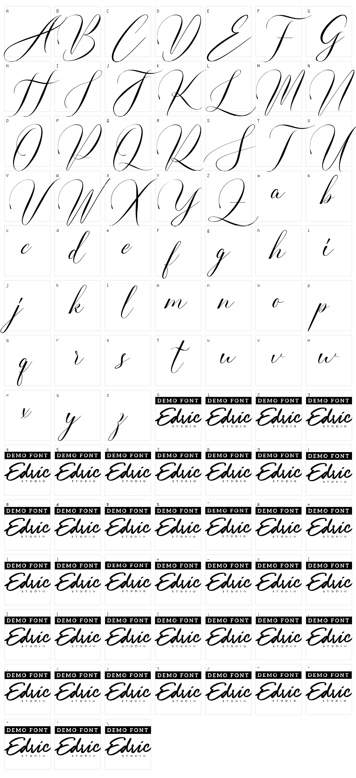 Grand Estonia Character Set