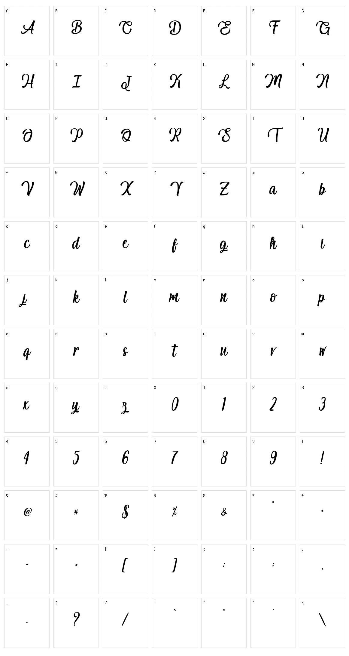 Grayed Rainbow Character Set