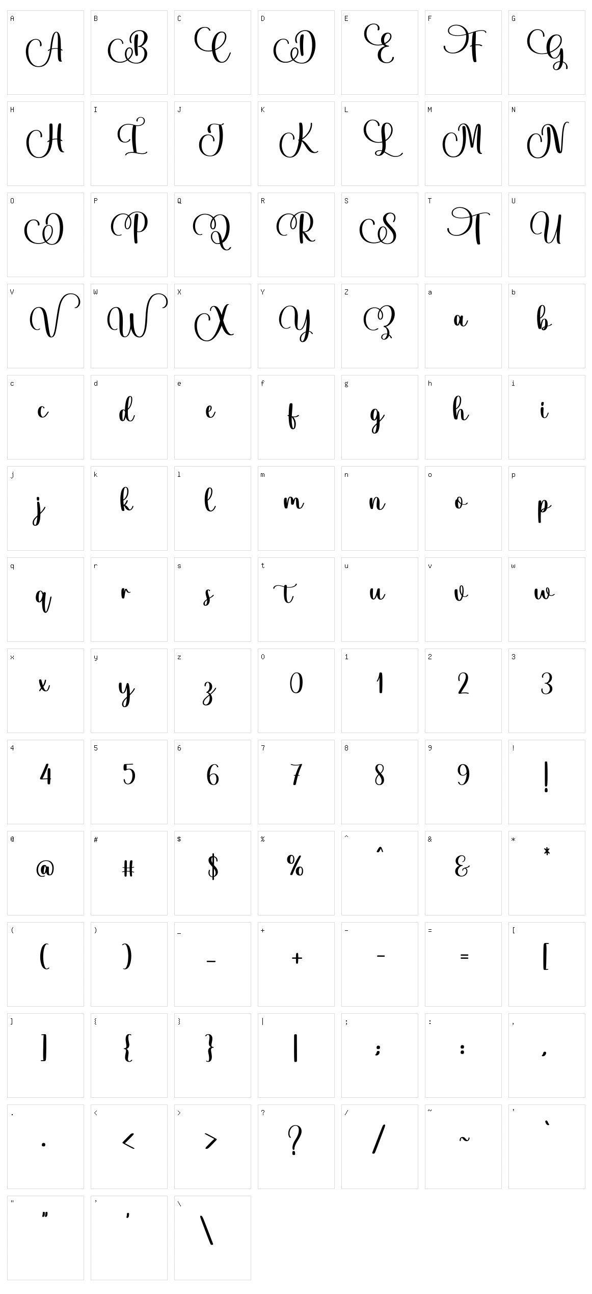 Greshian Character Set